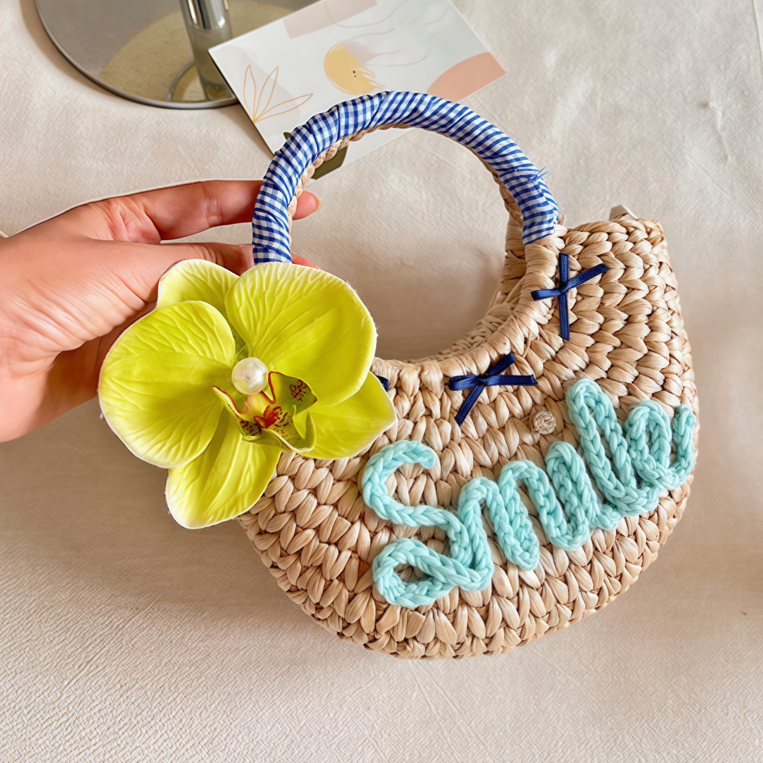 Handwoven Moon Bag