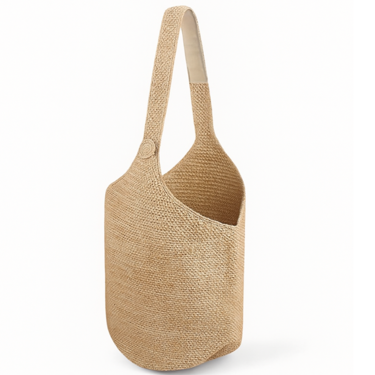 #318 Handmade Raffia Bucket Bag