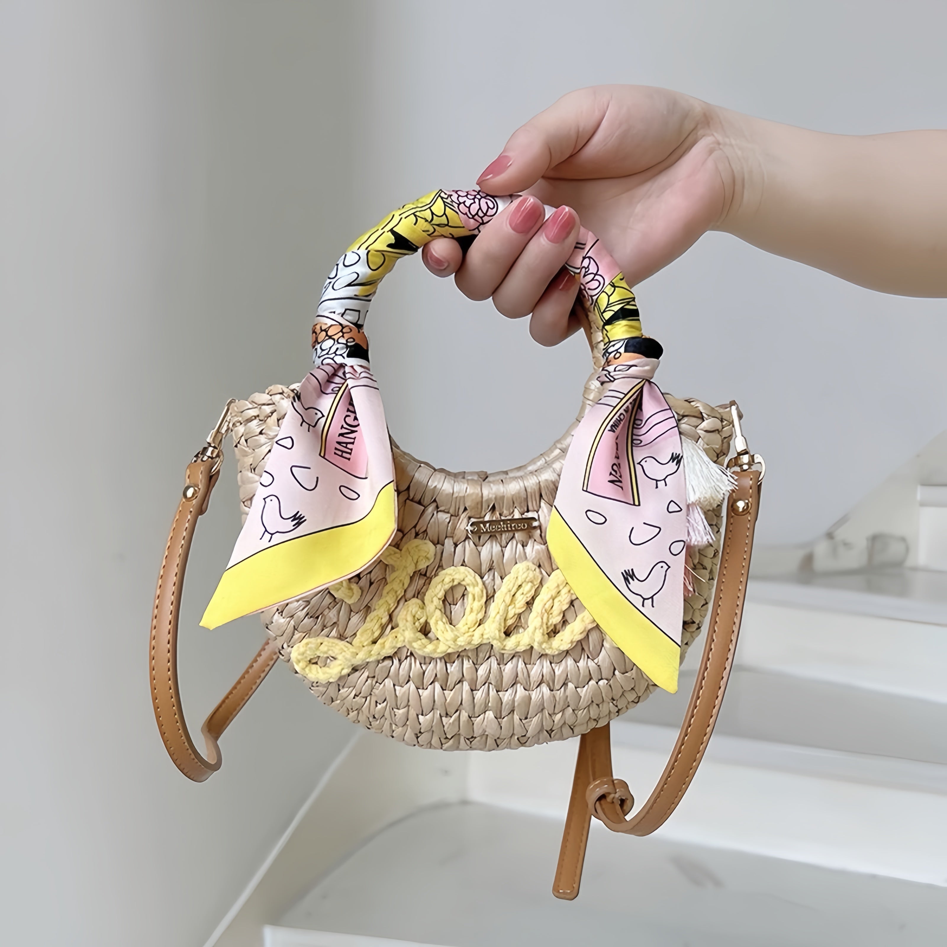 Handwoven Moon Bag